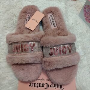 Juicy Couture Rhinestone Blush✨💎 Slippers NWT